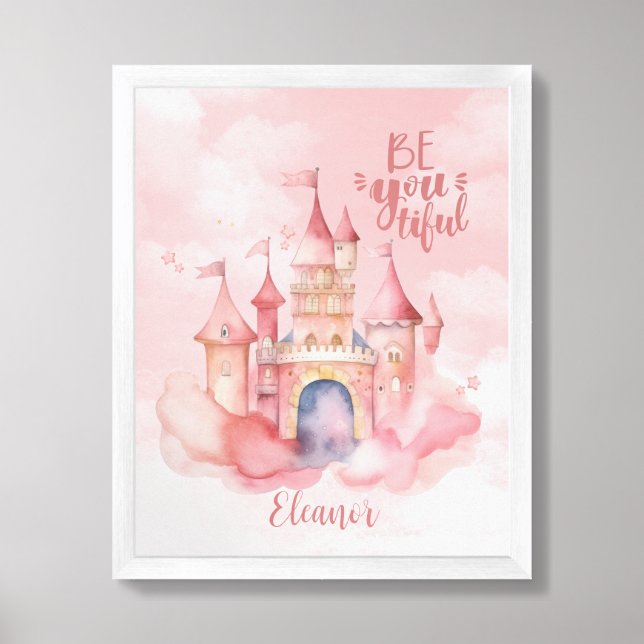 Be-You-Tiful Palace on the Pink Cloud Personalized Framed Art (Framed Front)