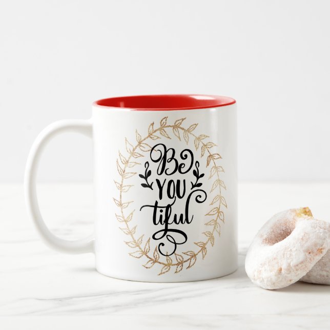 Be-YOU-tiful Two-Tone Coffee Mug (With Donut)