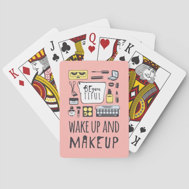 Be You Tiful | Wake Up And Makeup Poker Cards (Back)