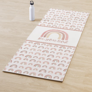 Be-you-tiful Watercolor Rainbow Yoga Mat
