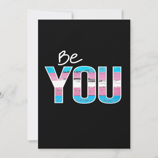 Be You - Trans -white Holiday Card (Front)