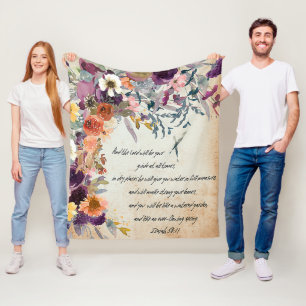 Be your guide, autumn floral mix fleece blanket