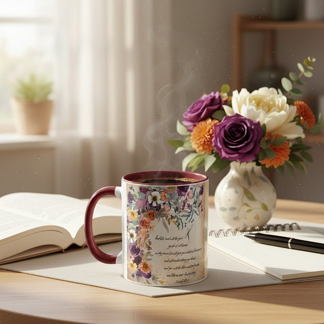 Be your guide, autumn floral mix   mug (Creator Uploaded)