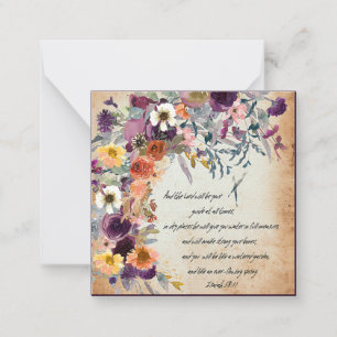 Be your guide, autumn floral mix note card
