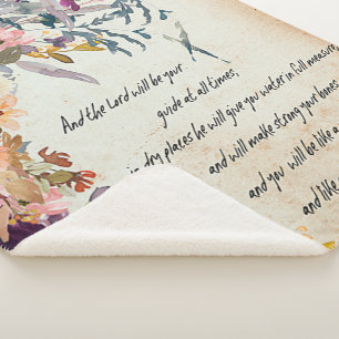 Be your guide, autumn floral mix sherpa blanket