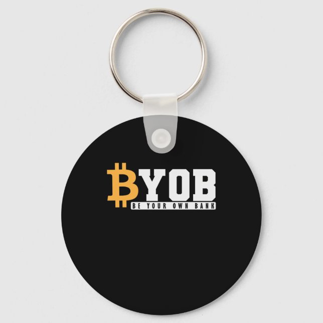 Be your own Bank Bitcoin Wallet Keychain (Front)