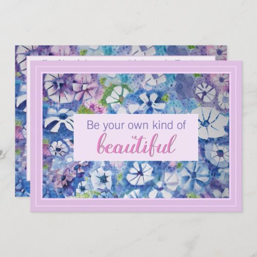 Be Your Own Beautiful Affirmation Card