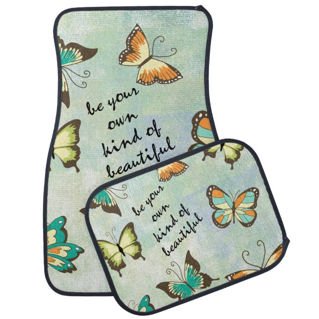 Be Your Own Beautiful Butterflies Car Mat (Set)