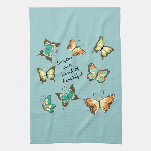 Be Your Own Beautiful Butterflies Kitchen Towel (Vertical)