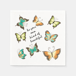 Be Your Own Beautiful Butterflies Paper Napkins