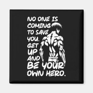 Be Your Own Hero - Anime Bodybuilding Gym Workout Magnet
