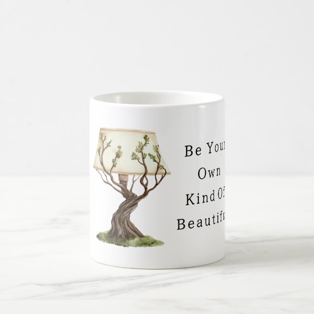 Be Your Own Kind of Beautiful Tree Lamp Coffee Mug (Center)