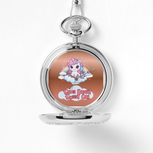 Be Your Own Rainbow Cute Unicorn  Watch (Front)
