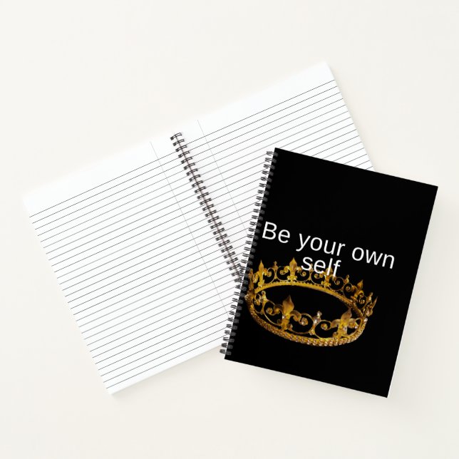  Be Your own self, motivation notbook /golden crow Notebook (Inside)