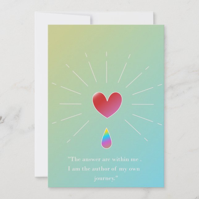 Be Your True Self – Empowering Greeting Card (Front)