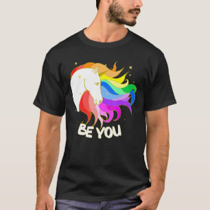 Be Yourself A Magical Unicorn With Rainbow Mane T-Shirt