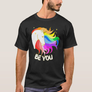 Be Yourself A Magical Unicorn With Rainbow Mane T-Shirt