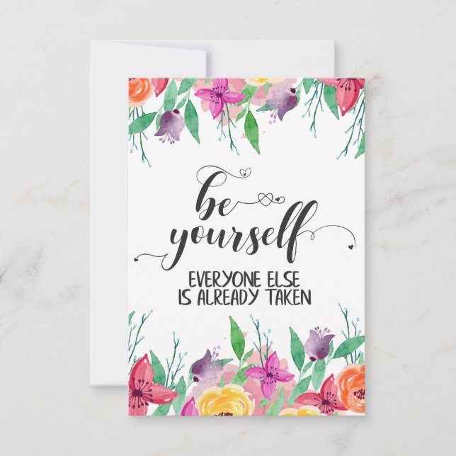 Be Yourself Always believe in yourself quote (Front)