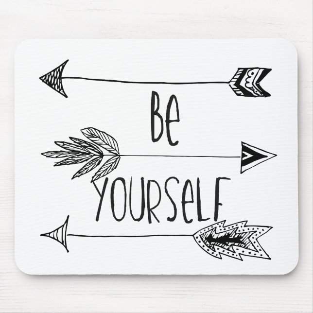 Be Yourself Arrows Mouse Pad (Front)