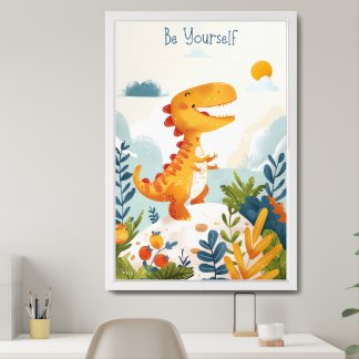 Be Yourself Dinosaur Kids/ Nursery Wall Art