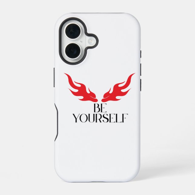 Be Yourself – Empowering Minimalist Quote Design  iPhone Case (Back)