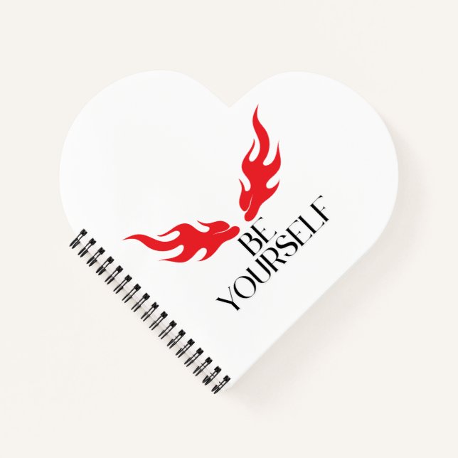 Be Yourself – Empowering Minimalist Quote Design  Notebook (Front)