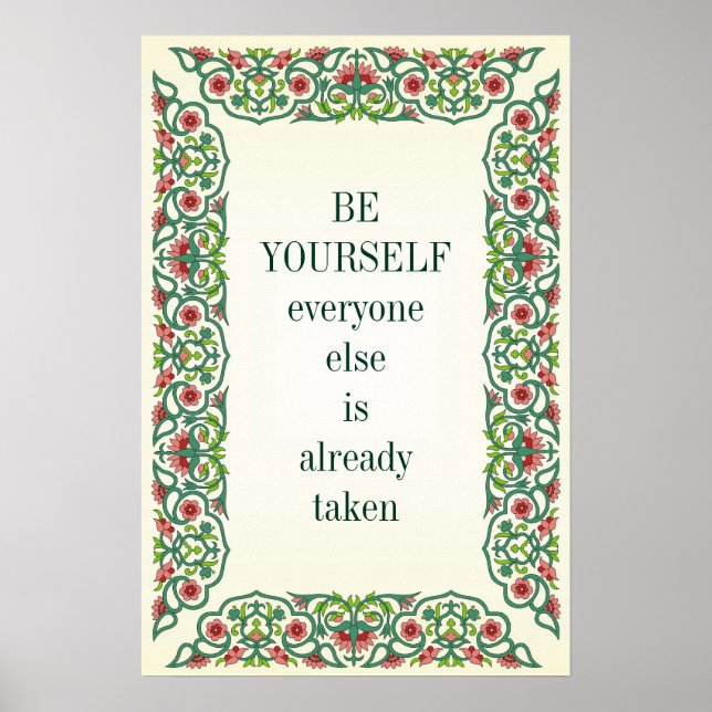 Be yourself; everyone else is already taken Wilde Poster (Front)