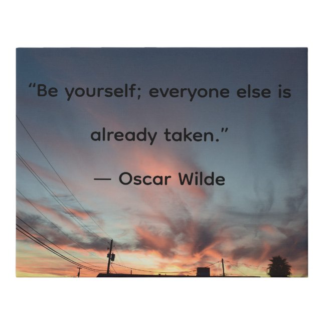 Be Yourself Faux Wrapped Canvas Print (Front)
