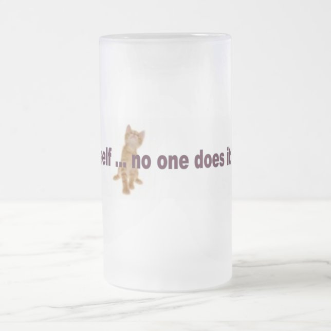 Be Yourself  Frosted Glass Beer Mug (Center)