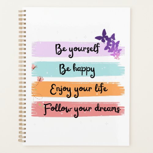 Be yourself good vibes planner