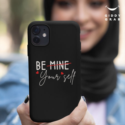 Be Yourself Inspirational Quote Valentine Black iPhone 15 Case