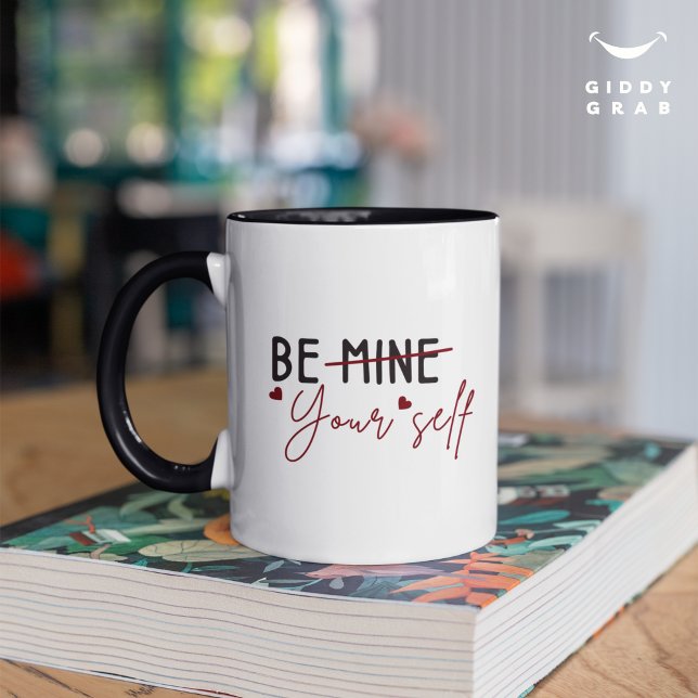 Be Yourself Inspirational Quote Valentine White Mug (Creator Uploaded)