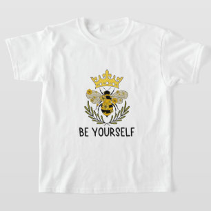 Be Yourself: Inspirational Yellow Bumble Bee T-Shirt