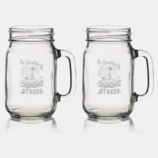 Be Yourself Inspire The Others Mason Jar W/ Handle
