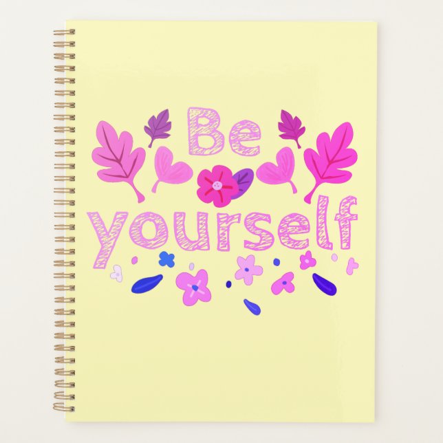 Be Yourself Motivational Phrase Planner (Front)