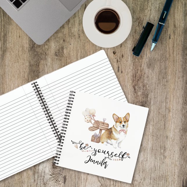 Be Yourself Personalized Corgi Puppy Notebook (Creator Uploaded)
