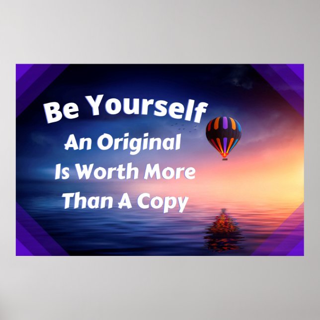 "Be Yourself" Personalized Wall Art Poster (Front)