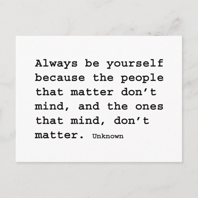 Be Yourself Postcard (Front)