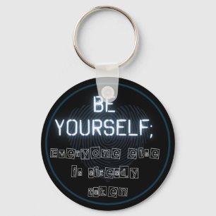  Be Yourself Round Double-Sided Keychain