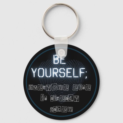  Be Yourself Round Double_Sided Keychain