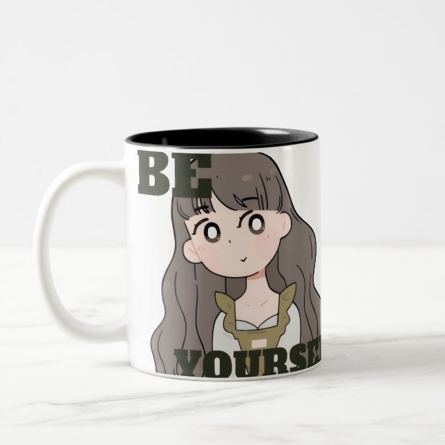 Be Yourself – Self-Love & Confidence  Two-Tone Coffee Mug (Left)
