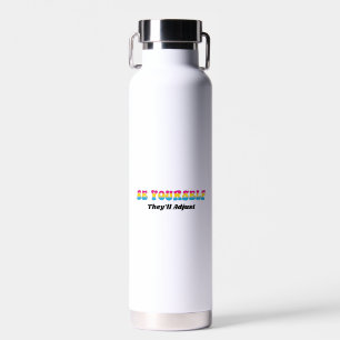 Be Yourself They'll Adjust Pansexual Flag Colors Water Bottle