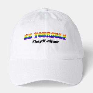Be Yourself They'll Adjust Rainbow Flag Colors Hat