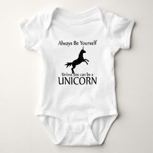 Be Yourself Unicorn Baby Bodysuit