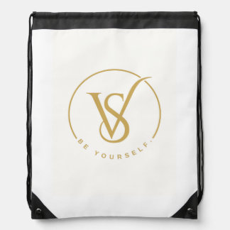 Be Yourself VS Monogram Logo Drawstring Bag