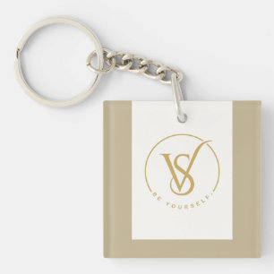 Be Yourself VS Monogram Logo Keychain