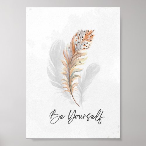 Be Yourself Watercolor Wall Art