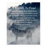 Be Yourself Wolf Poster Be Yourself Wolf Poster