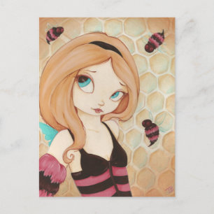 Bea - Fantasy fairy with bees Postcard