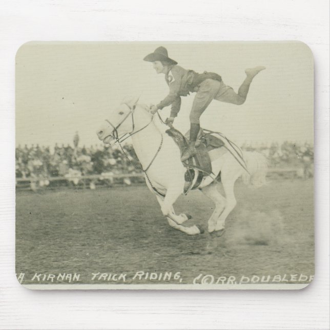 Bea Kirnan trick riding. Mouse Pad (Front)